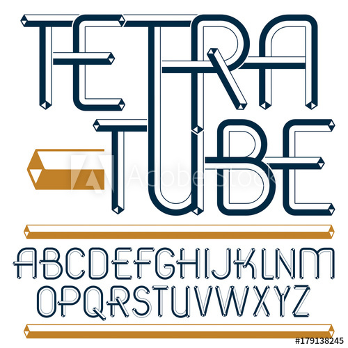 500x500 Set Of Trendy Fun Vector Capital English Alphabet Letters Isolated