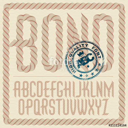 500x500 Vector Capital Condensed Alphabet Letters Collection Made