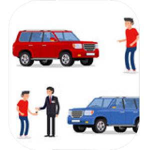 300x300 Photostock Vector Car Sale Illustration Customer Buying Car