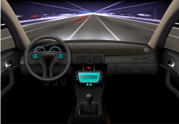 626x435 Car Interior Night Vector Free Download