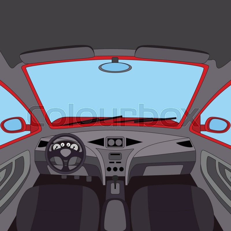 800x800 Car Interior Auto Dashboard View Stock Vector Colourbox