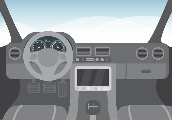 700x490 Free Car Interior Illustration Vector