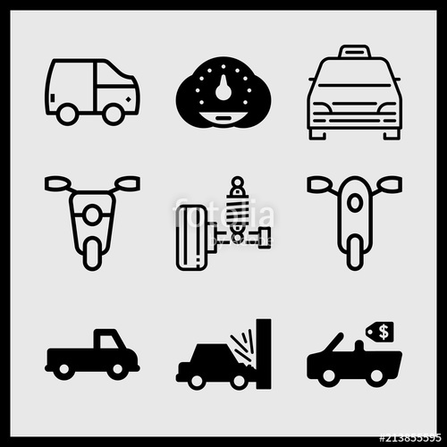 500x500 Simple Icon Set Of Car Related Car Price, Minivan Taxi, Wheel