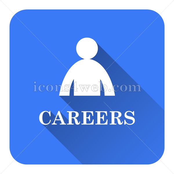 600x600 Careers Flat Icon With Long Shadow Vector