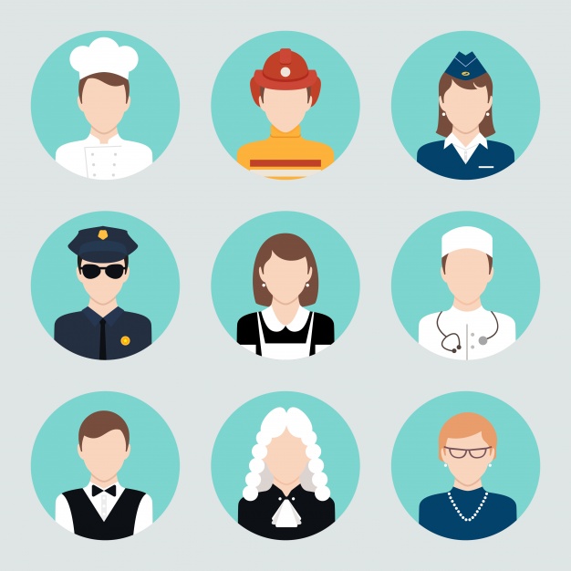 626x626 Icons With Professions Vector Free Download