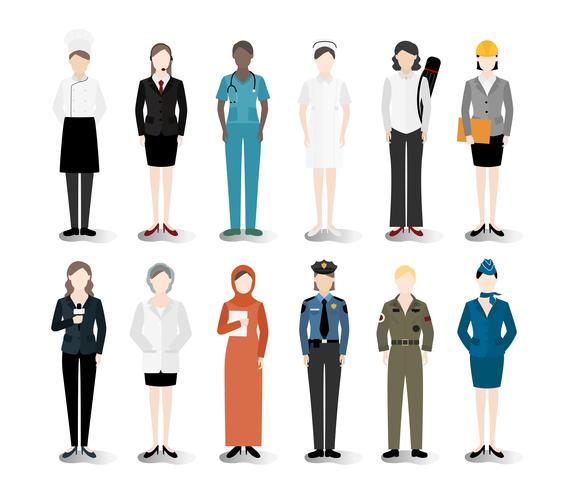 568x490 Illustration Vector Of Various Careers And Professions