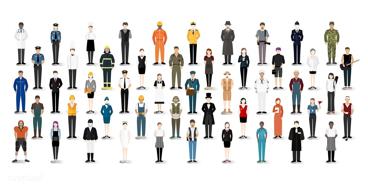 1200x612 Illustration Vector Of Various Careers And Professions Free