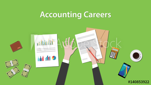 500x282 Accounting Careers Illustration With A Man Writing On Paperwork