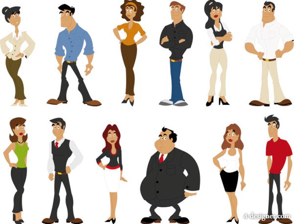 600x457 Designer Cute Cartoon Characters Vector Material