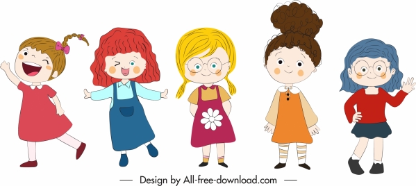 599x268 Girl Cartoon Cute Vector Fun Vectors Stock For Free Download