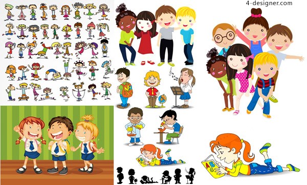 600x361 Designer Happy Children Cartoon Characters Such As State