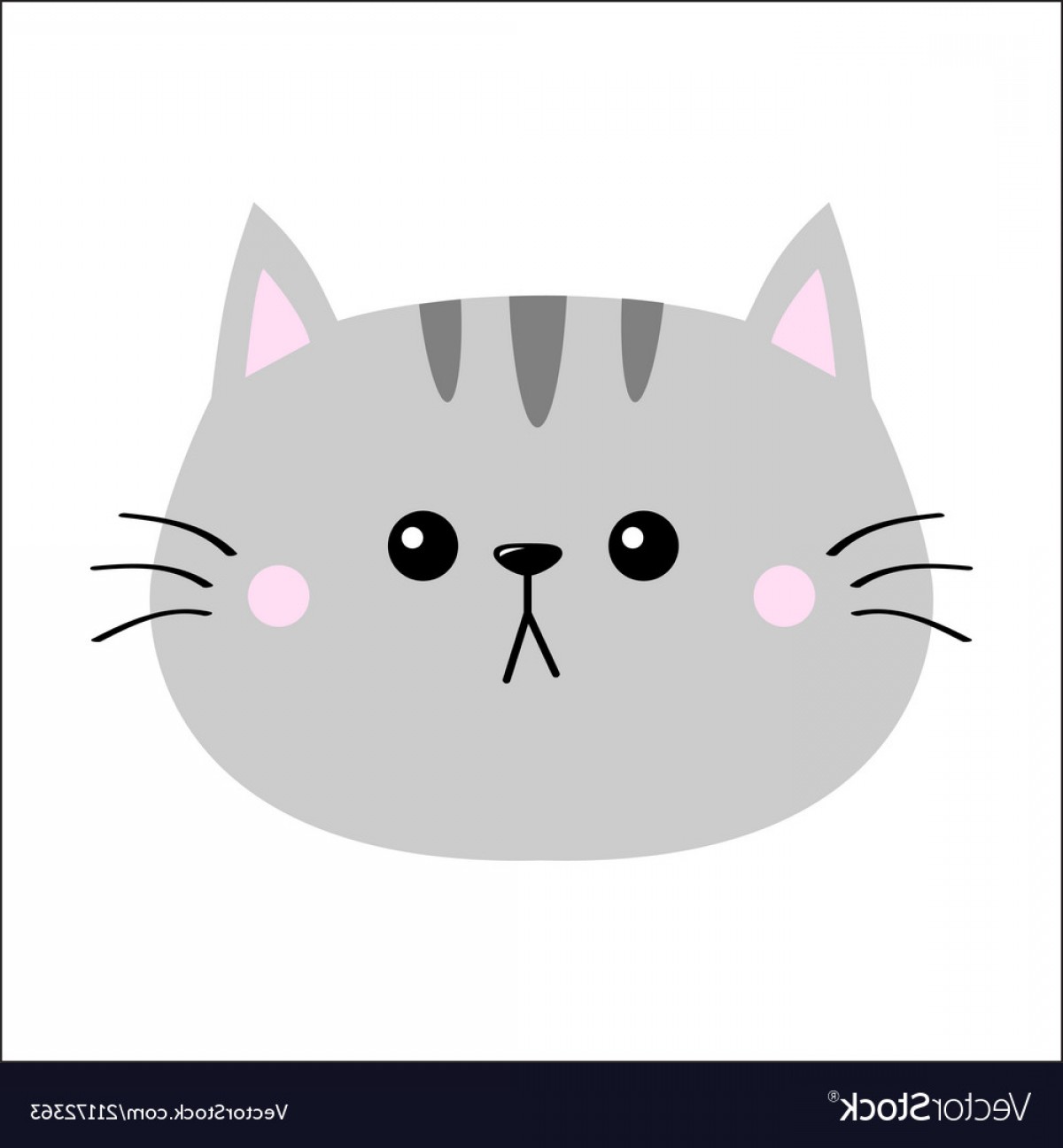 1200x1296 Gray Cat Sad Head Face Silhouette Icon Cute Vector Newwaysys