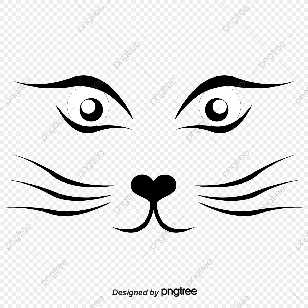 1200x1200 Vector Cute Cat Face Painted, Cat Vector, Face Vector, Cat Png
