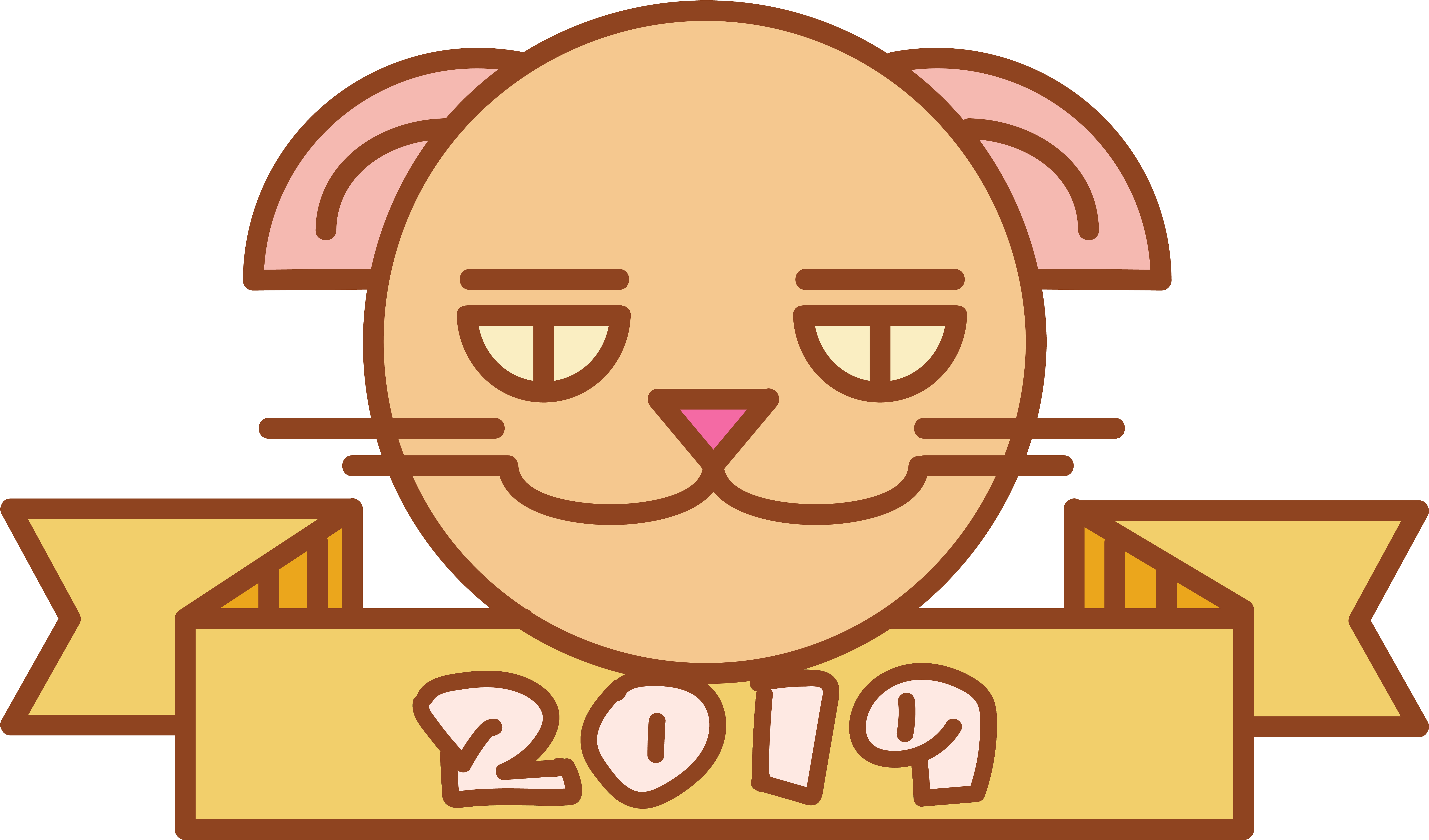 7530x4428 Hd Vector Cat Head New Year Png And Image Free Unlimited