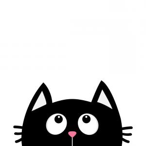300x300 Stylized Silhouette Of Cats Head Vector Clipart Soidergi