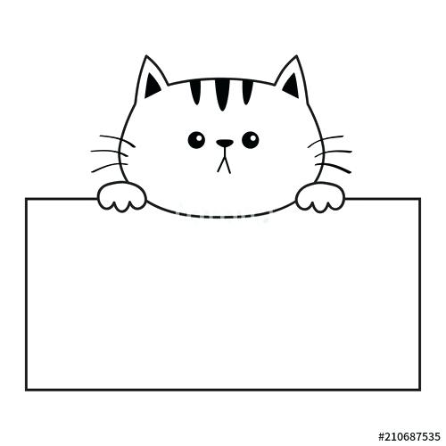 500x500 Vector Cat Head Face For Retro Hipster Logos Emblems Badges Labels