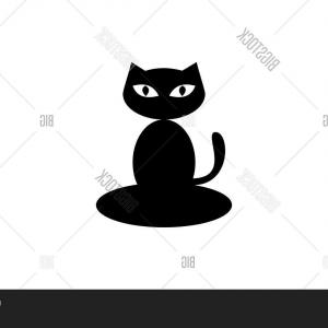 300x300 Black Cat Head Face Silhouette Looking At Vector Catchsplace