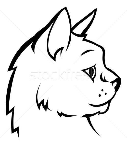 518x600 Cat Head Icon Vector Illustration Christos Georghiou