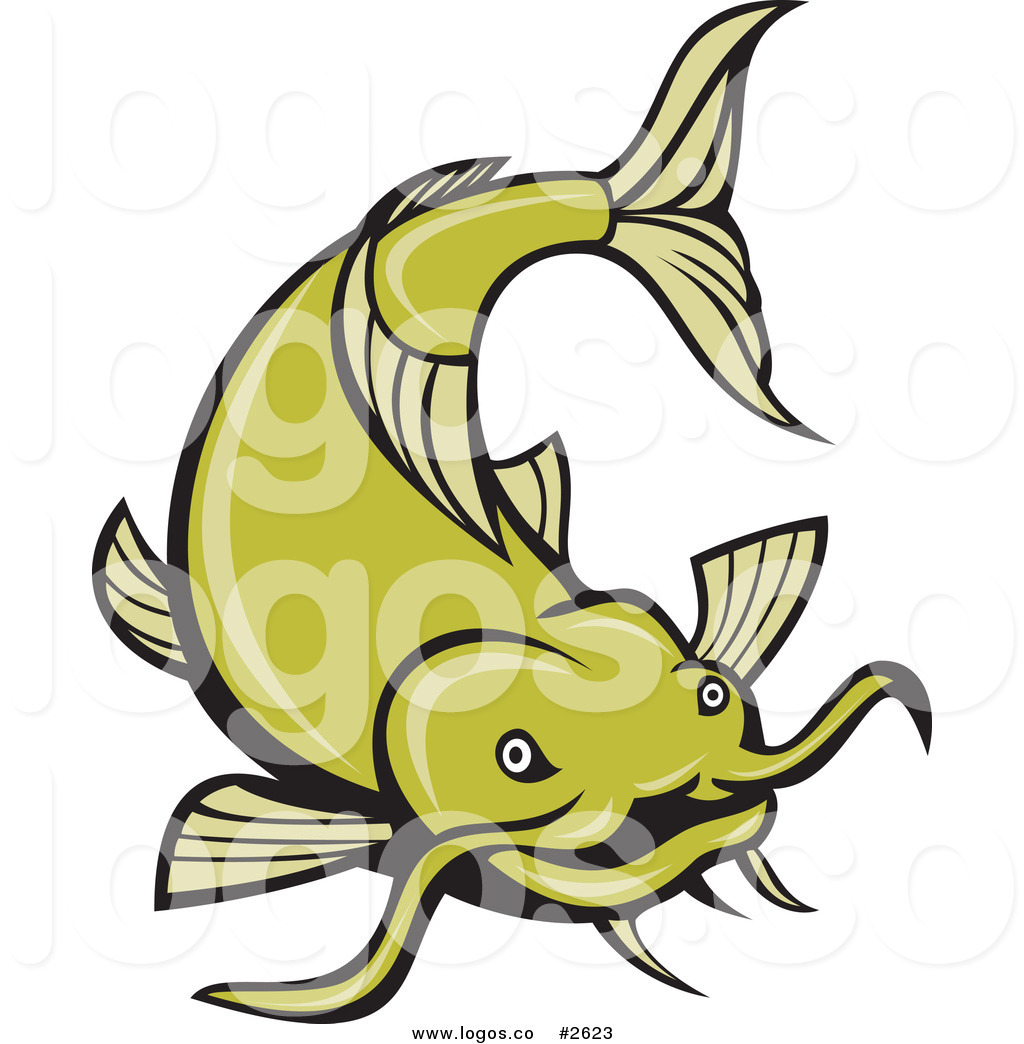 1024x1044 Royalty Free Green Catfish Vector Logo
