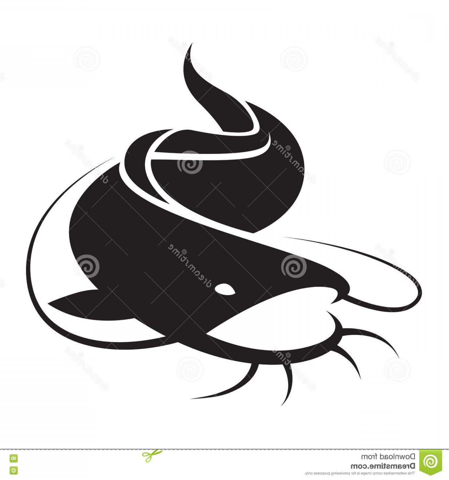 1560x1668 Stock Illustration Graphic Catfish Vector White Background Image