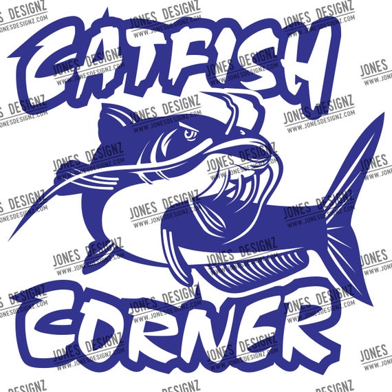 570x570 Catfish Corner Cutfile Vector Dxf Instant Etsy