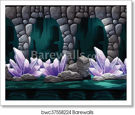 Seamless Cartoon Vector Cave With Separated Layers For Game 435x370 Seamless Cartoon Vector Cave With Separated Layers For Game