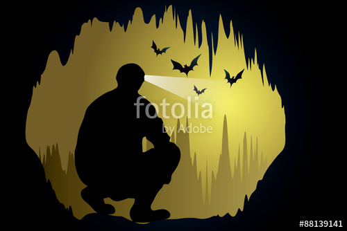 Vector Cave With Man And Bats Stock Image And Royalty Free Vector 500x334 Vector Cave With Man And Bats Stock Image And Royalty Free Vector