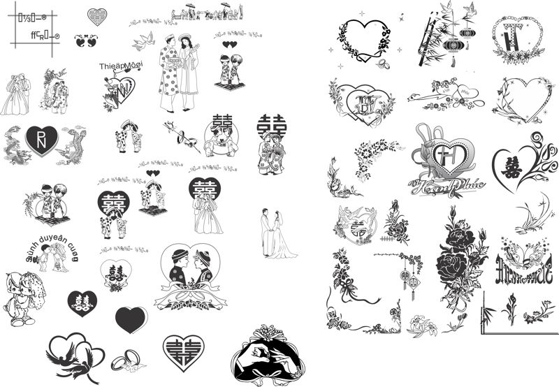 800x554 Vector Heart Design Wedding Invitation Card Free Vector Cdr Free