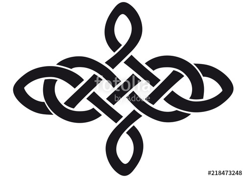 500x364 Celtic Knot Silhouette Walltattoo Stock Image And Royalty Free
