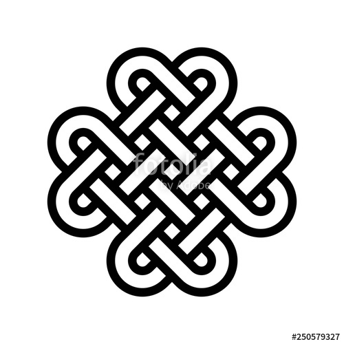 500x500 Celtic Knot Vector, Feast Of Saint Patrick Line Icon Stock Image