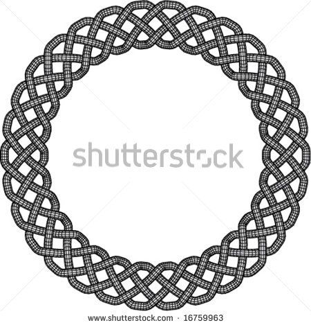 450x469 Vector Celtic Knot Border Illustration