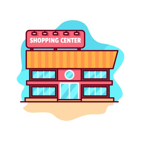 490x490 Free Vector Shopping Center Building