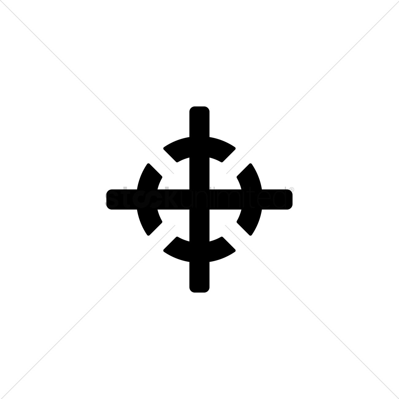 1300x1300 Center Of Gravity Symbol Vector Image