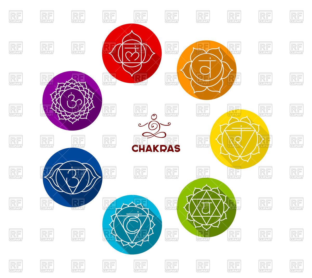 1200x1070 Colorful Set Of Chakras