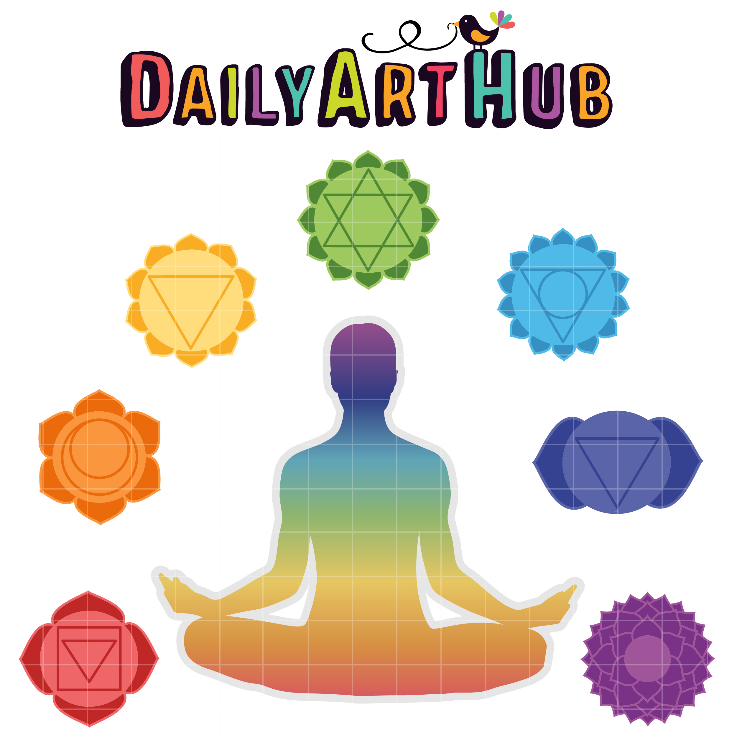2500x2501 Mysterious Chakra Symbols Clip Art Vectors Set Daily Art Hub