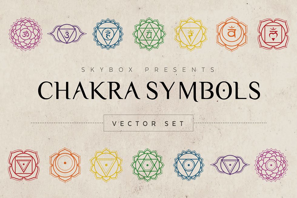 980x652 Skybox Creative Chakra Symbols Vector Set