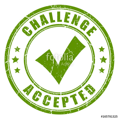 500x500 Challenge Accepted Rubber Stamp Stock Image And Royalty Free