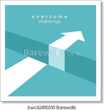 362x382 Vector Challenge Concept Obstacle Arrow Chasm For Business Cucess