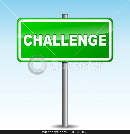 450x464 Vector Challenge Signpost Stock Vector