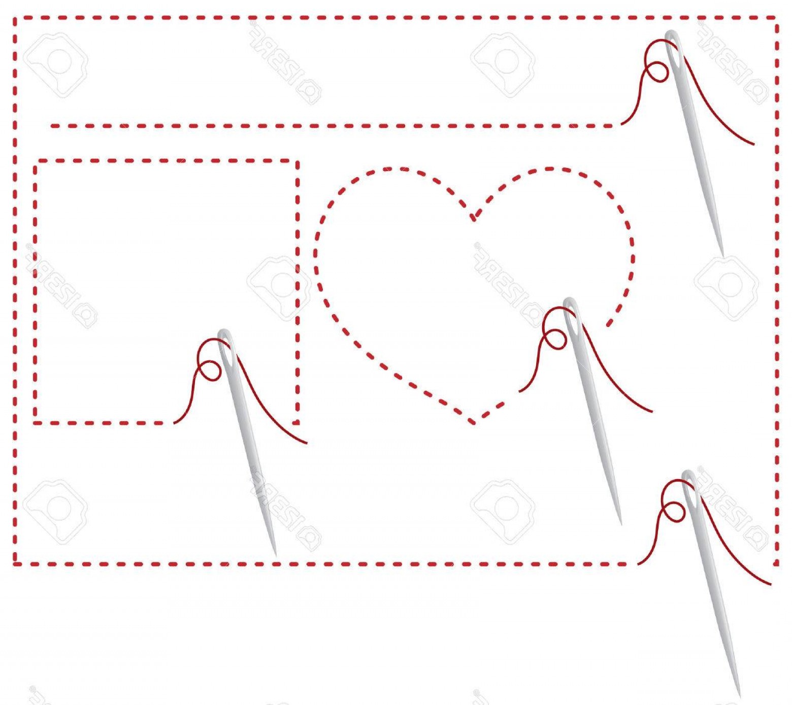 1560x1389 Photostock Vector Frames With Needle And Thread Thread Colour Easy