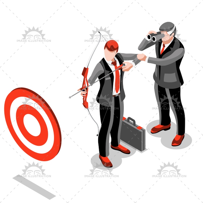 690x690 Ambitious Business Change Concept Job Ambitions Vector Concep