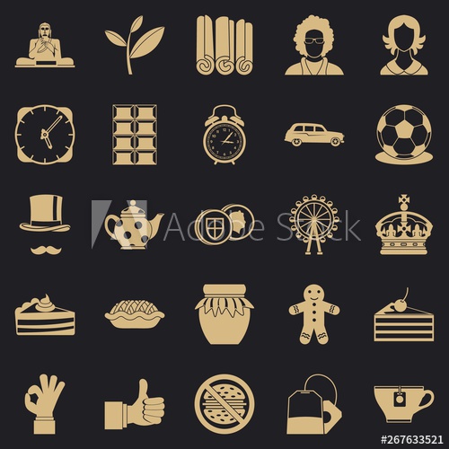 500x500 Char Icons Set Simple Set Of Char Vector Icons For Web For Any