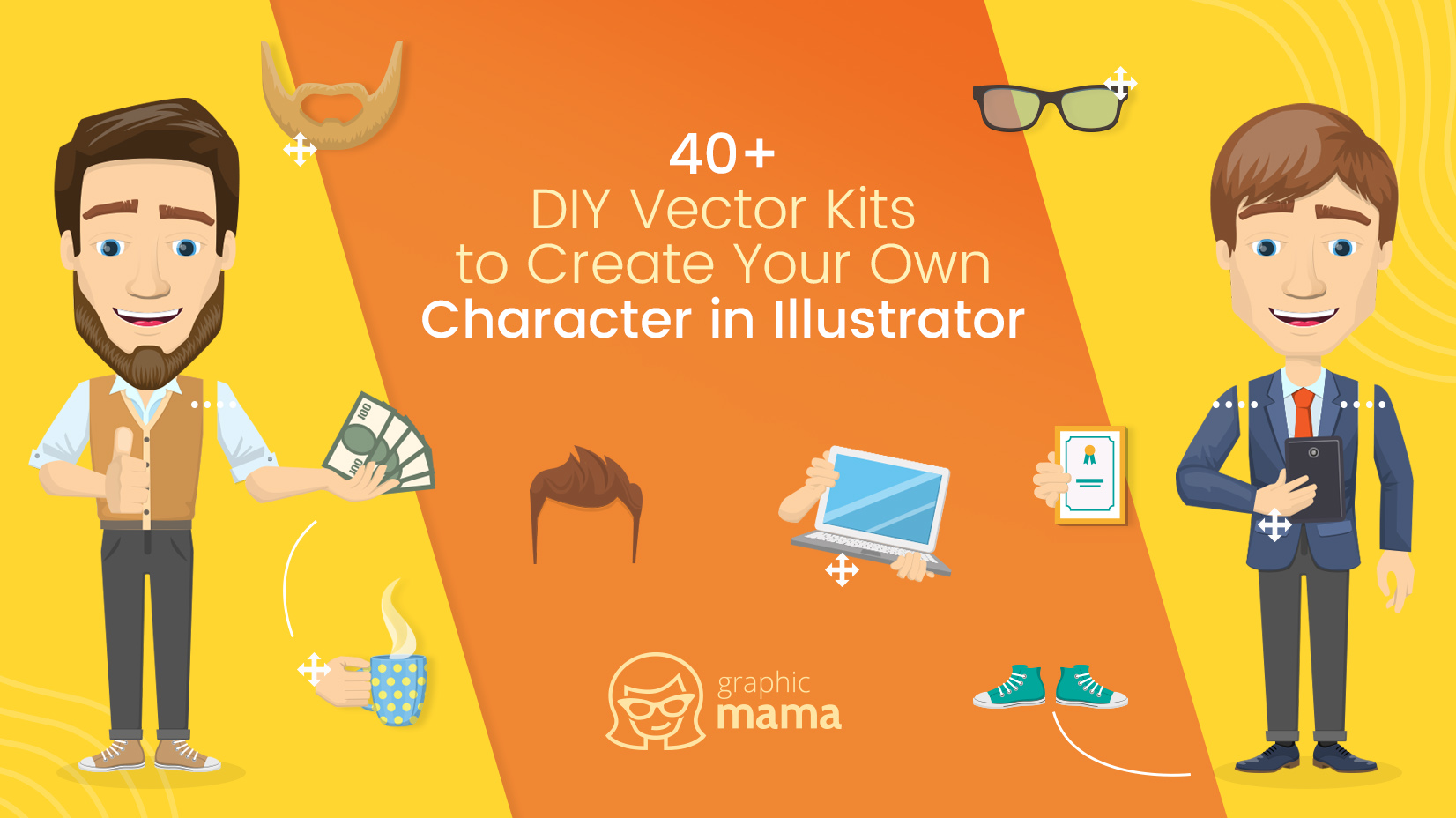 1652x928 Diy Vector Kits To Create Your Own Character In Adobe Illustrator