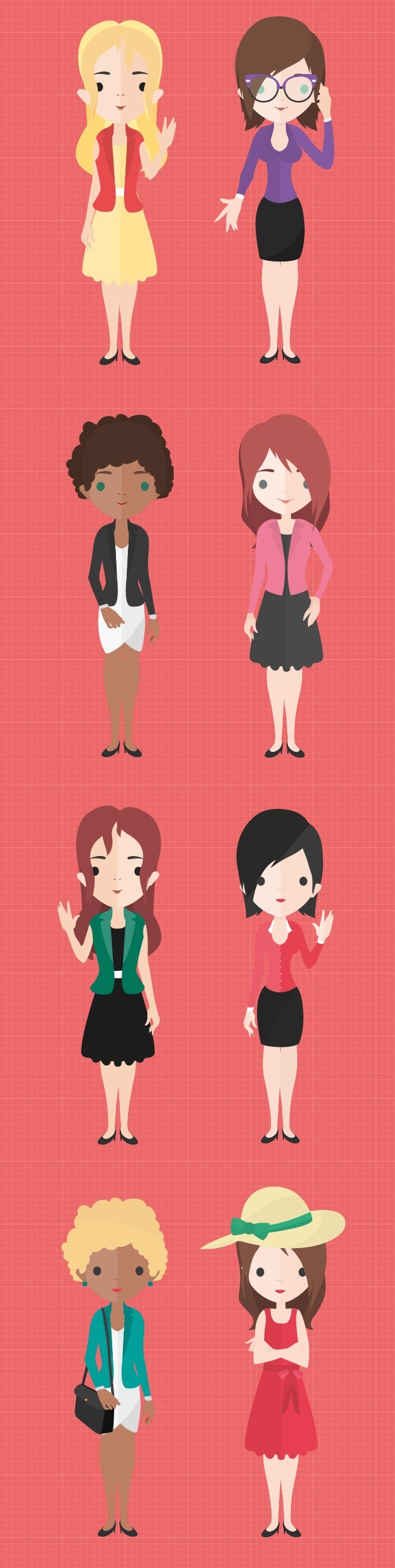 630x2500 Flat Characters