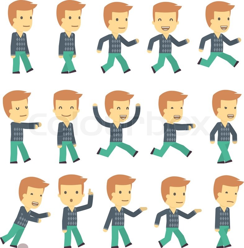 786x800 Urban Character Set In Different Stock Vector Colourbox