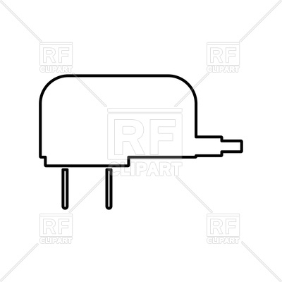 400x400 Charger Outline Vector Image Of Objects