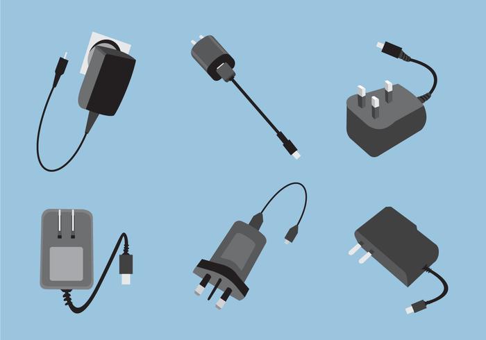 700x490 Various Type Of Phone Charger Vector