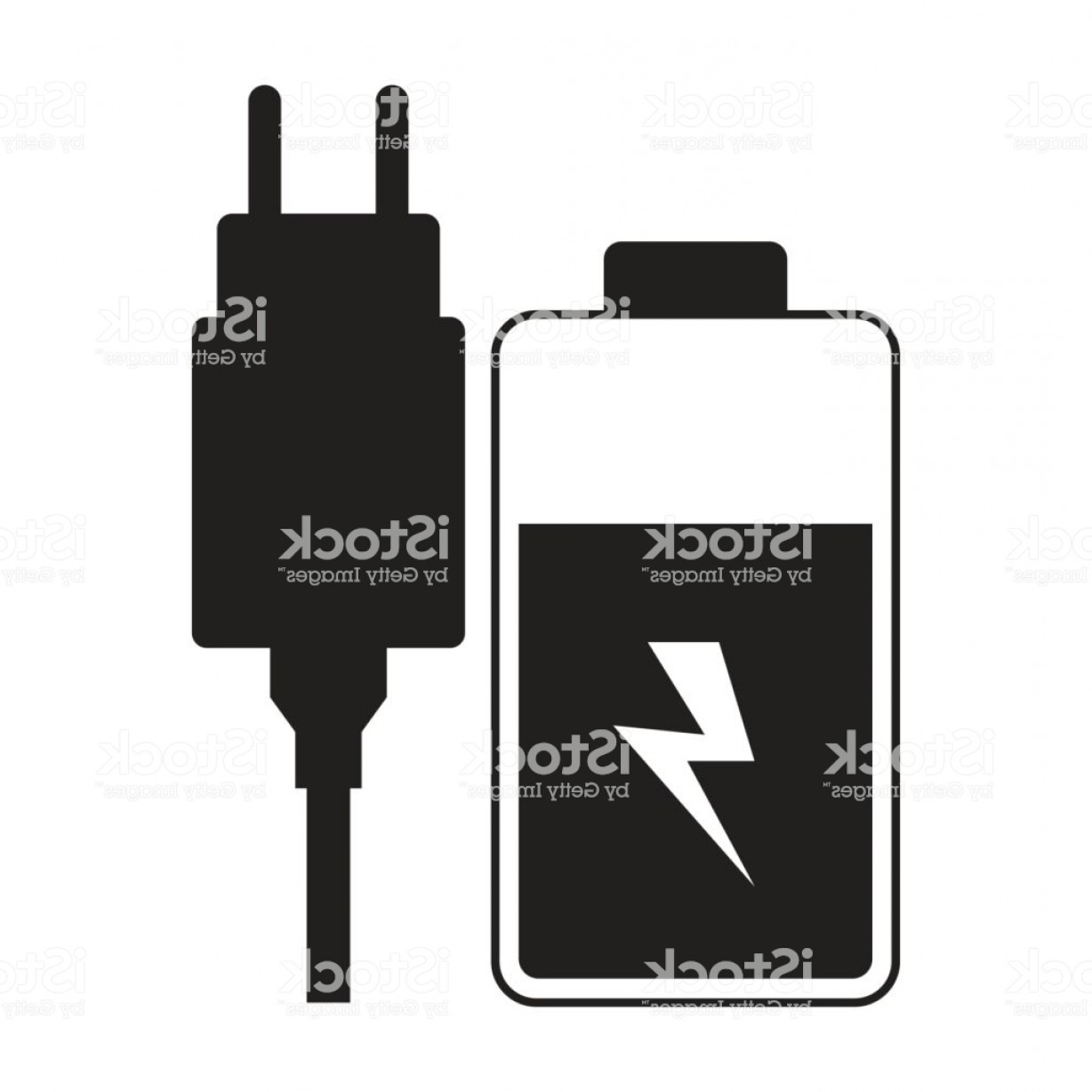 1228x1228 Battery And Charger Icon Isolated Vector Gm Soidergi
