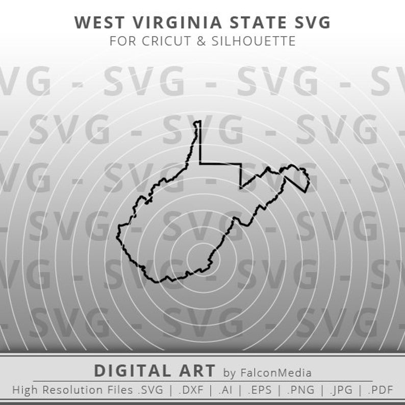 794x794 West Virginia West Virginia State Outline Etsy