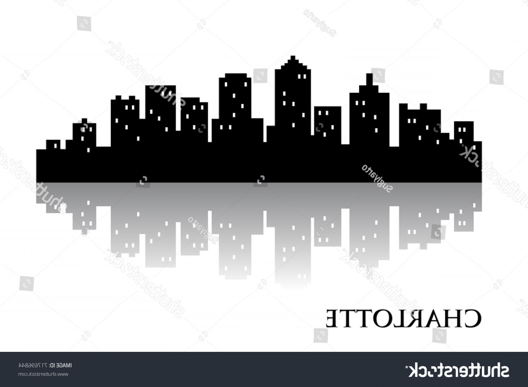 1800x1321 Charlotte Skyline City Logo Vector Hoodamathrun